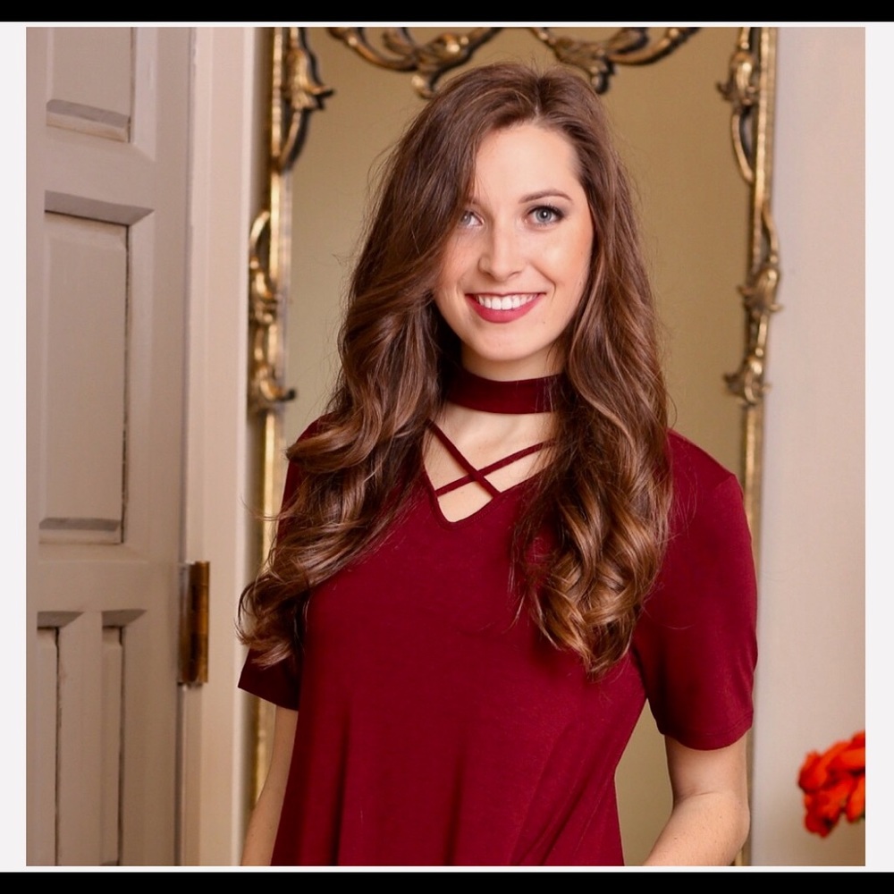 🎉Host Pick🎉Mock Neck Cross Front Dress - Picture 3 of 8
